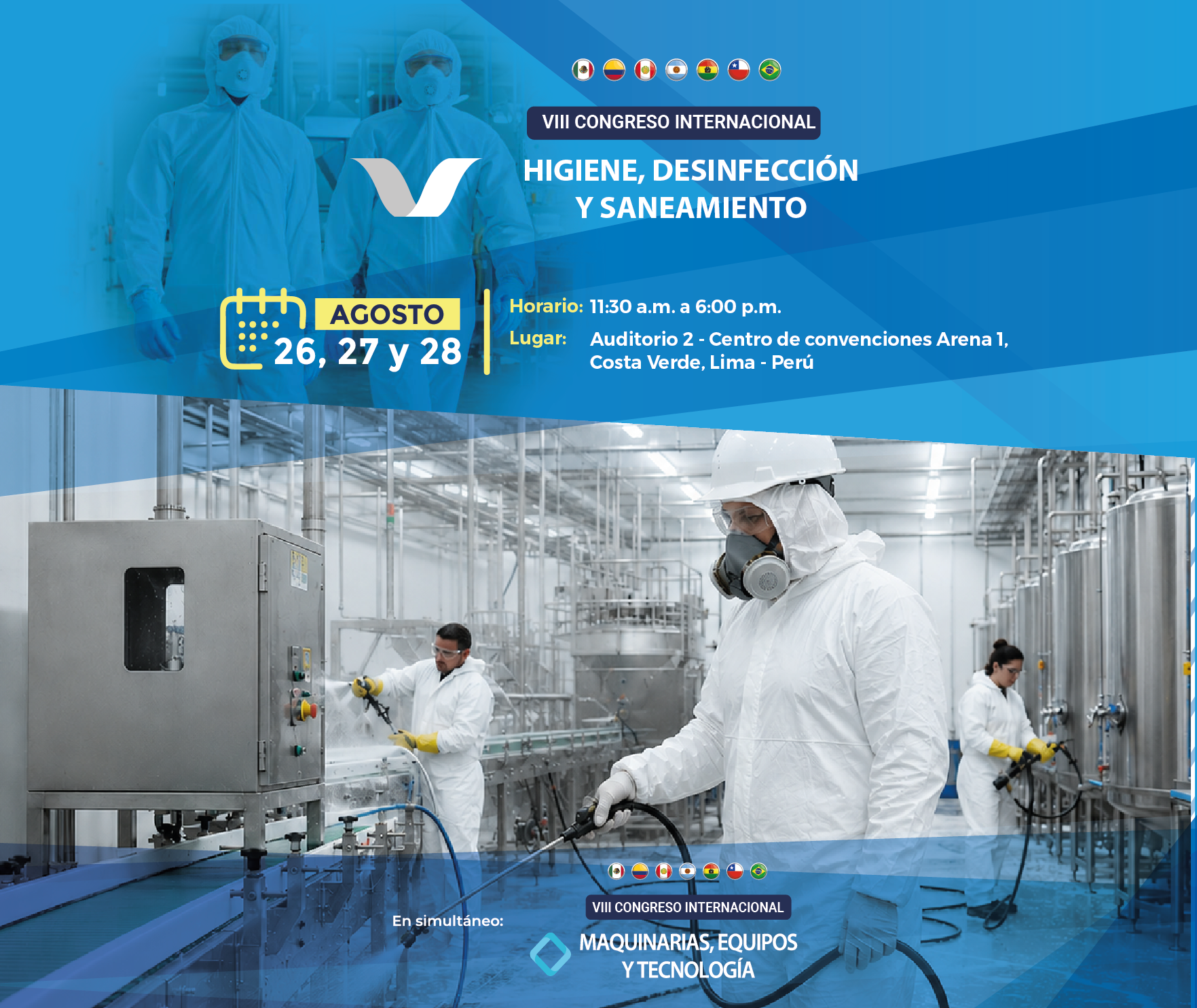 VIII Congreso de Higiene, Desinfección y Saneamiento | VIII Congreso de Maquinarias, Equipos y Tecnologías Alimentarias